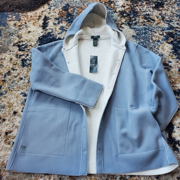 Lauren Ralph Lauren Jackets & Blazers - Lauren Ralph Lauren‎ light blue fleece jacket